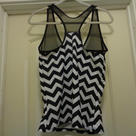 60s RETRO STYLE MESH MOD TANKINI BATHING SUIT TOP 2X - Picture 3 of 4